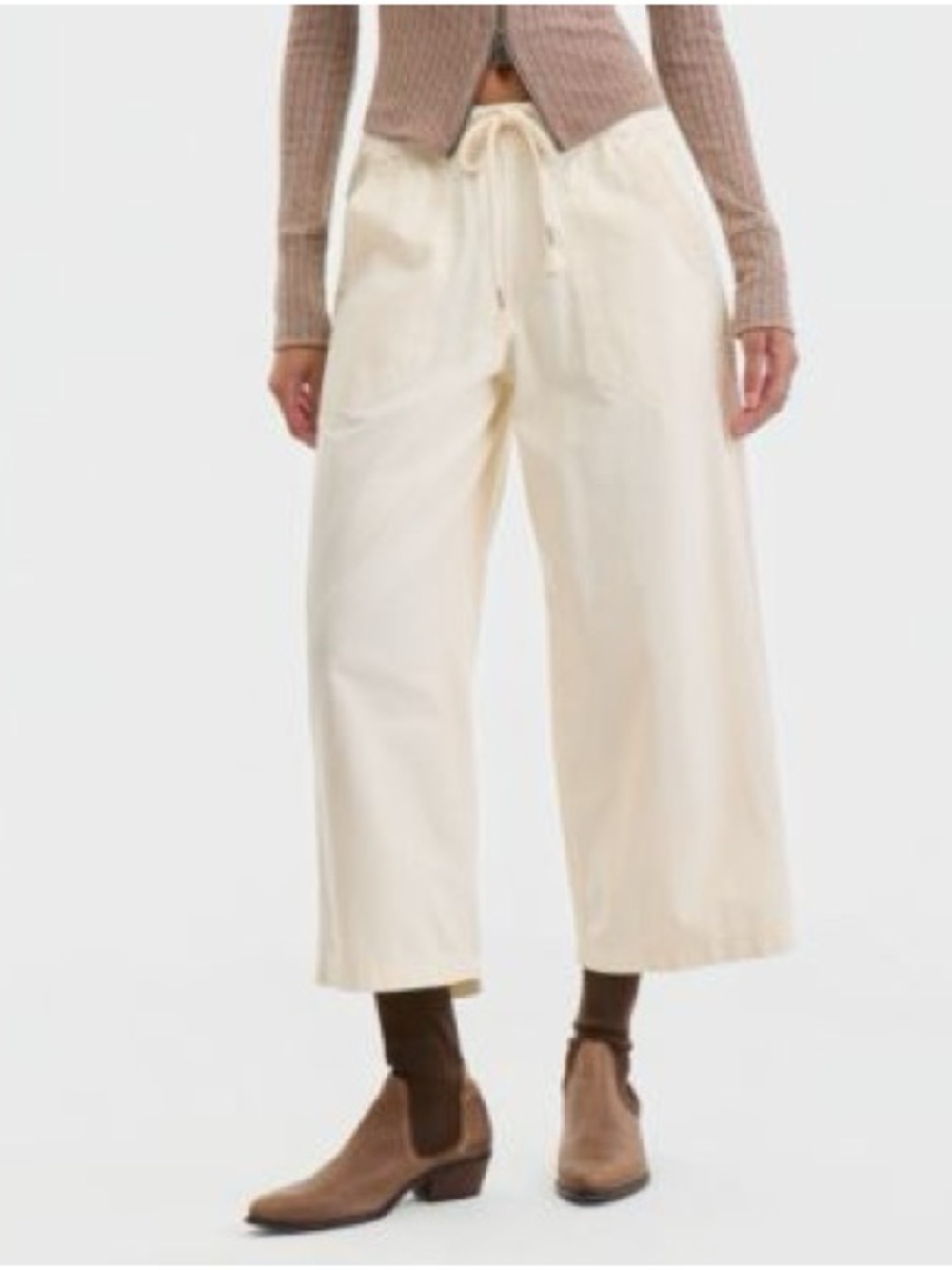 Free People Easy Peasy Pull On Pants Whitish Size Small New - Picture 6 of 12